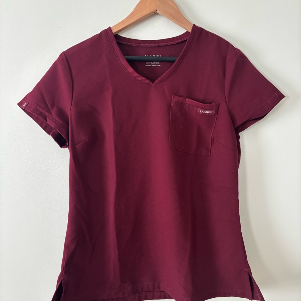 Jaanuu Red Fitted Cuffed Sleeve T-Shirt